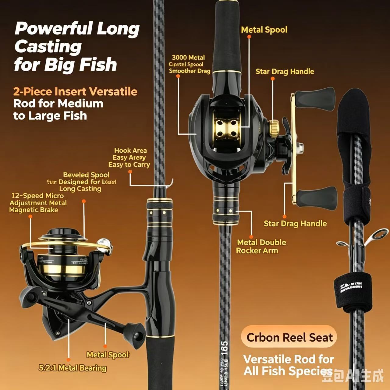 Fishing Rod Carbon Fiber - Caña de Pescar de Fibra de