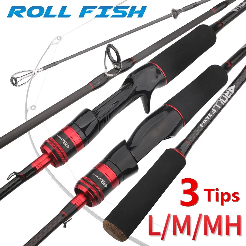 Fishing Rod Carbon Fiber - ROLLFISH-caña de pescar con señuelo de