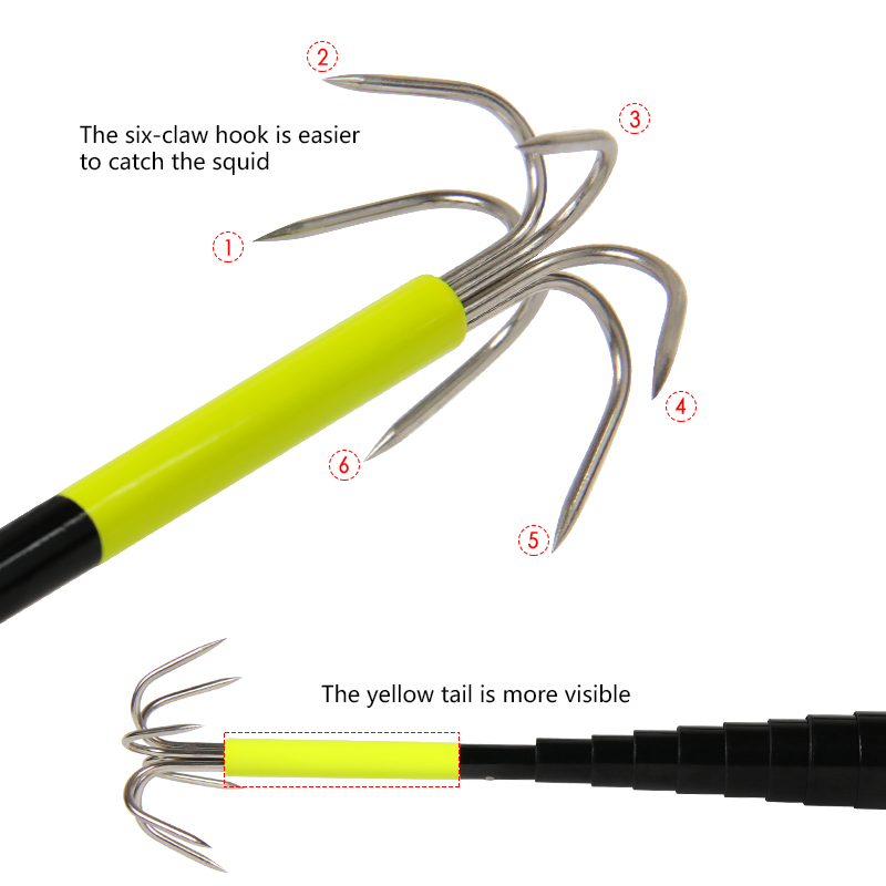 Anzuelo telescópico de calamar - Fishing Rod Telescopic reseña y precio