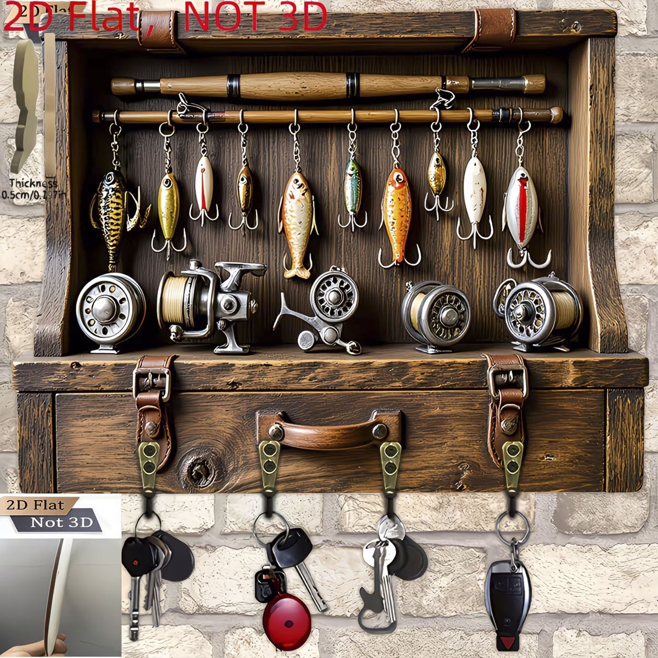 Colgador de Llaves con Diseño  - Fishing Rod Combo reseña y precio